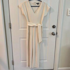 Express V-neck Sash Tie Waist Jumpsuit